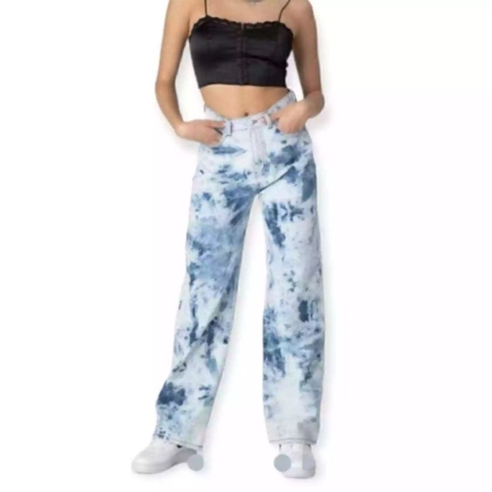 Adika Washy Tie-Dye Wide Leg High Rise Jeans Size Medium